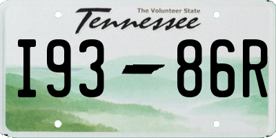 TN license plate I9386R