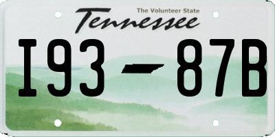 TN license plate I9387B