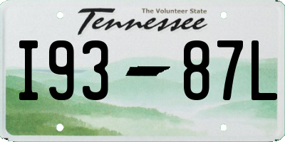 TN license plate I9387L