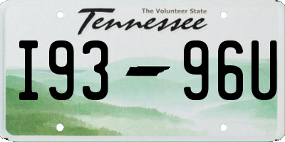 TN license plate I9396U