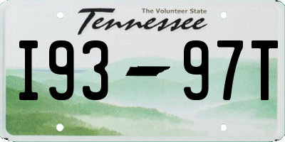 TN license plate I9397T