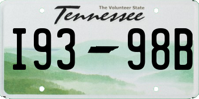 TN license plate I9398B