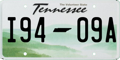 TN license plate I9409A