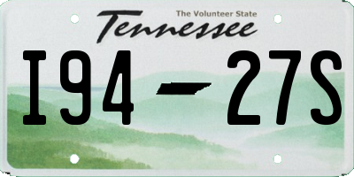 TN license plate I9427S