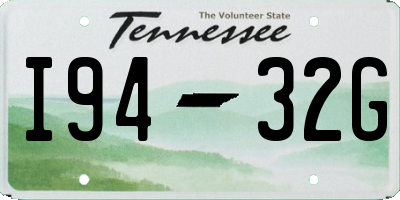 TN license plate I9432G