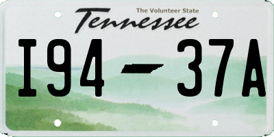 TN license plate I9437A