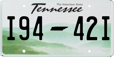 TN license plate I9442I