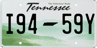 TN license plate I9459Y
