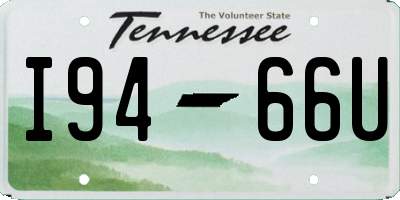 TN license plate I9466U
