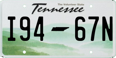 TN license plate I9467N