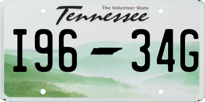 TN license plate I9634G