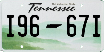 TN license plate I9667I