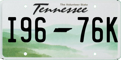 TN license plate I9676K