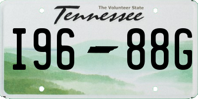TN license plate I9688G