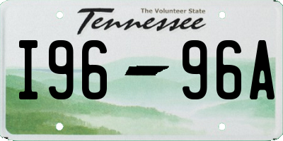 TN license plate I9696A