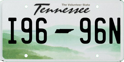 TN license plate I9696N