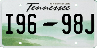 TN license plate I9698J