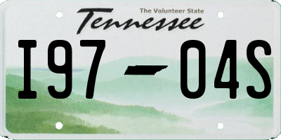 TN license plate I9704S