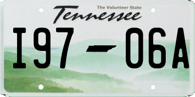 TN license plate I9706A