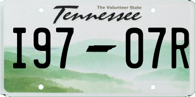 TN license plate I9707R