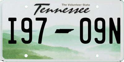 TN license plate I9709N