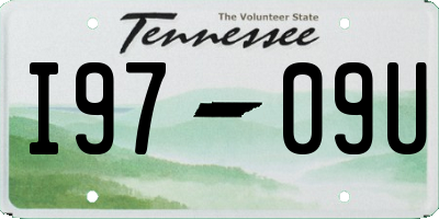 TN license plate I9709U