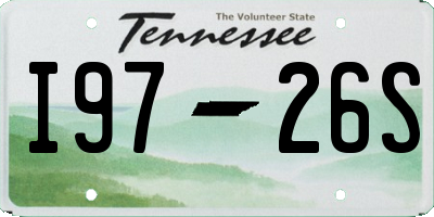 TN license plate I9726S