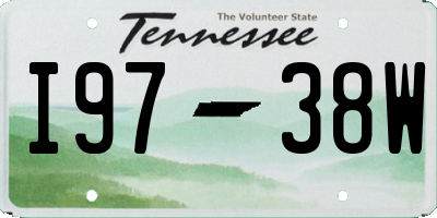 TN license plate I9738W