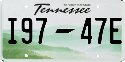 TN license plate I9747E
