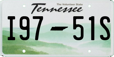 TN license plate I9751S