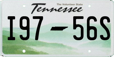 TN license plate I9756S