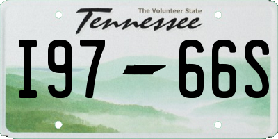 TN license plate I9766S