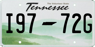 TN license plate I9772G