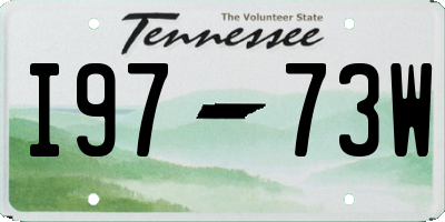 TN license plate I9773W