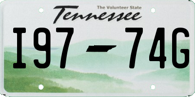 TN license plate I9774G