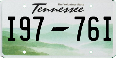 TN license plate I9776I