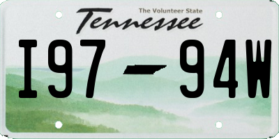 TN license plate I9794W