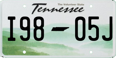 TN license plate I9805J