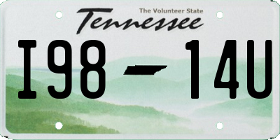 TN license plate I9814U