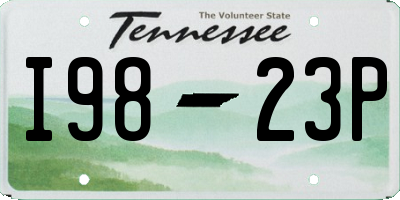 TN license plate I9823P
