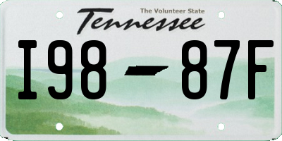 TN license plate I9887F