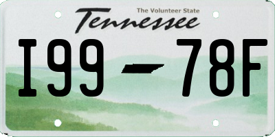 TN license plate I9978F