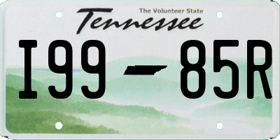 TN license plate I9985R
