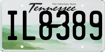 TN license plate IL8389