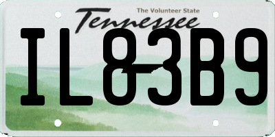 TN license plate IL83B9