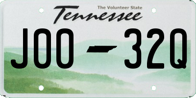 TN license plate J0032Q