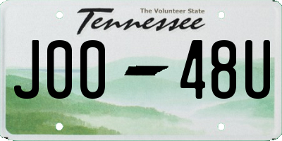 TN license plate J0048U
