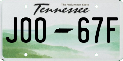 TN license plate J0067F