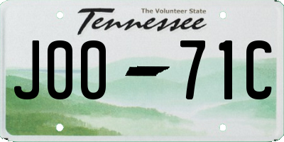TN license plate J0071C