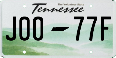 TN license plate J0077F